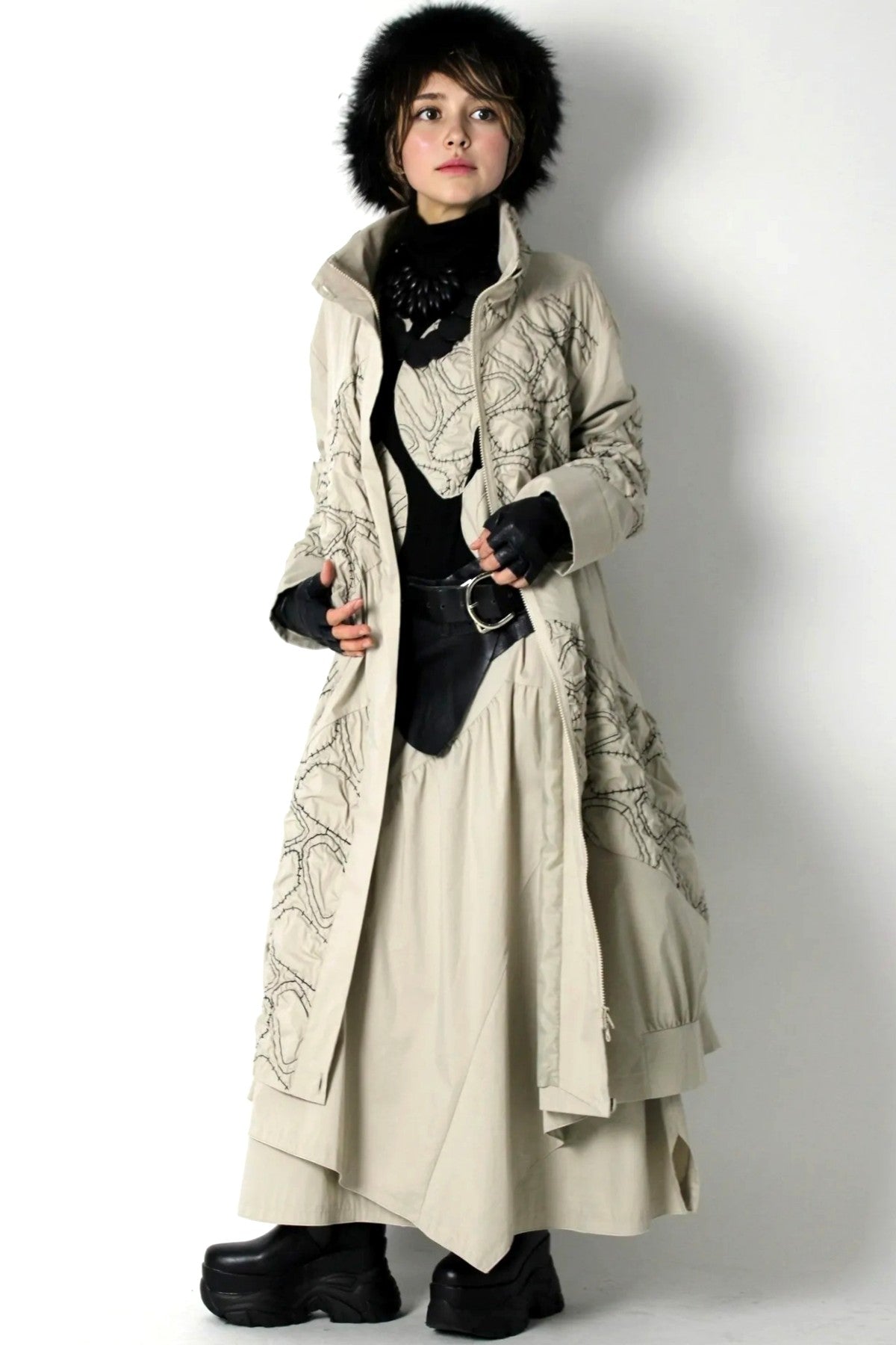 イークラット　エターナリーブレイス　ノースリーブ ストライプ ダブルストライプ ノースリーブロングワンピース | maison