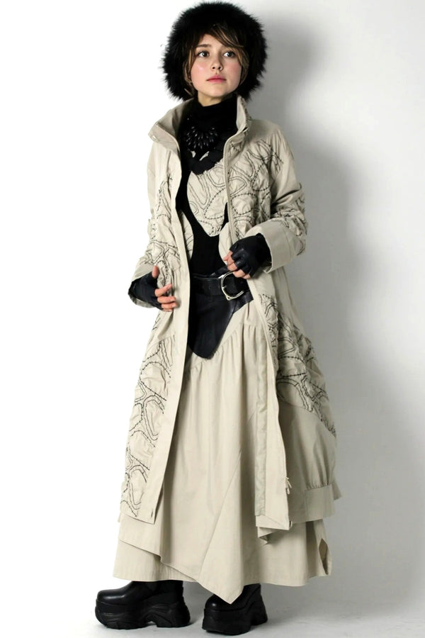 エイココンドウ 総柄 ゆったり 羽織り コート ウール タフタ アウター EIKO KONDO – eternallyblaze