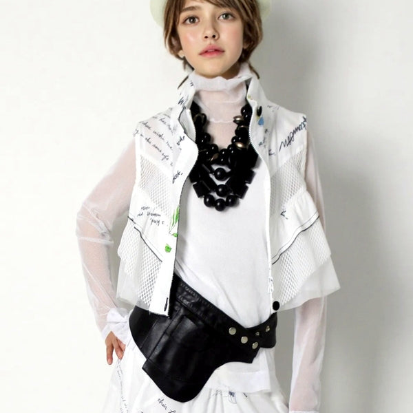 EIKO KONDO レース編み黒アウタージャケットベスト美品ジレ VEST – eternallyblaze