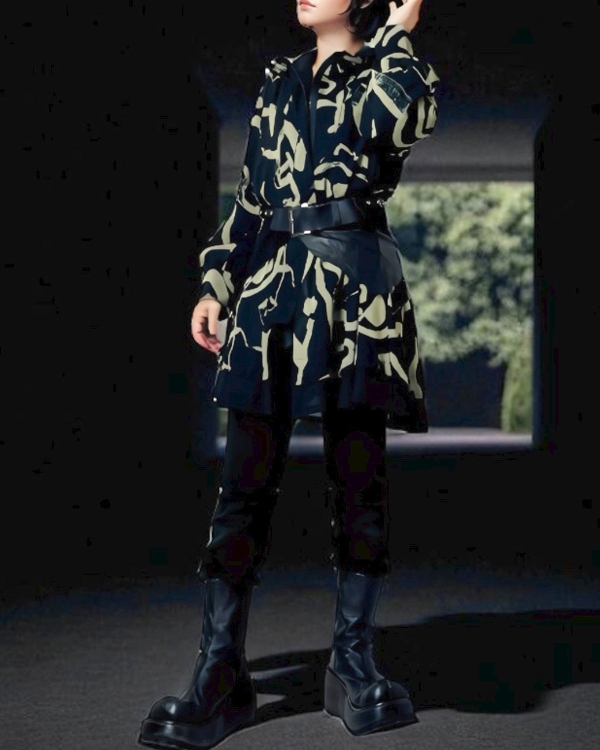 イークラット/エターナリーブレイズ　上品なチェック柄パンツスーツ イークラット/エターナリーブレイズ上品なチェック柄パンツスーツ