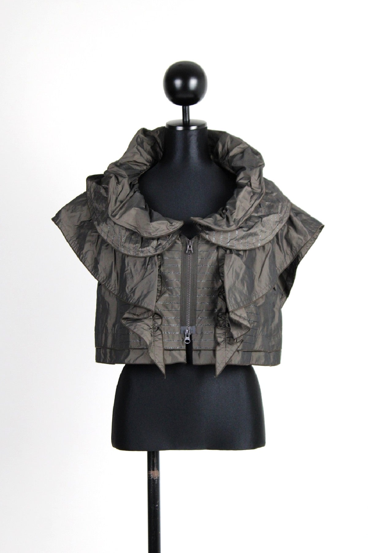 新品タグ付き　エイココンドウ　ジャケット　立襟　アシンメトリー　総柄　黒　40 EIKO NEW ARRIVALS – eternallyblaze