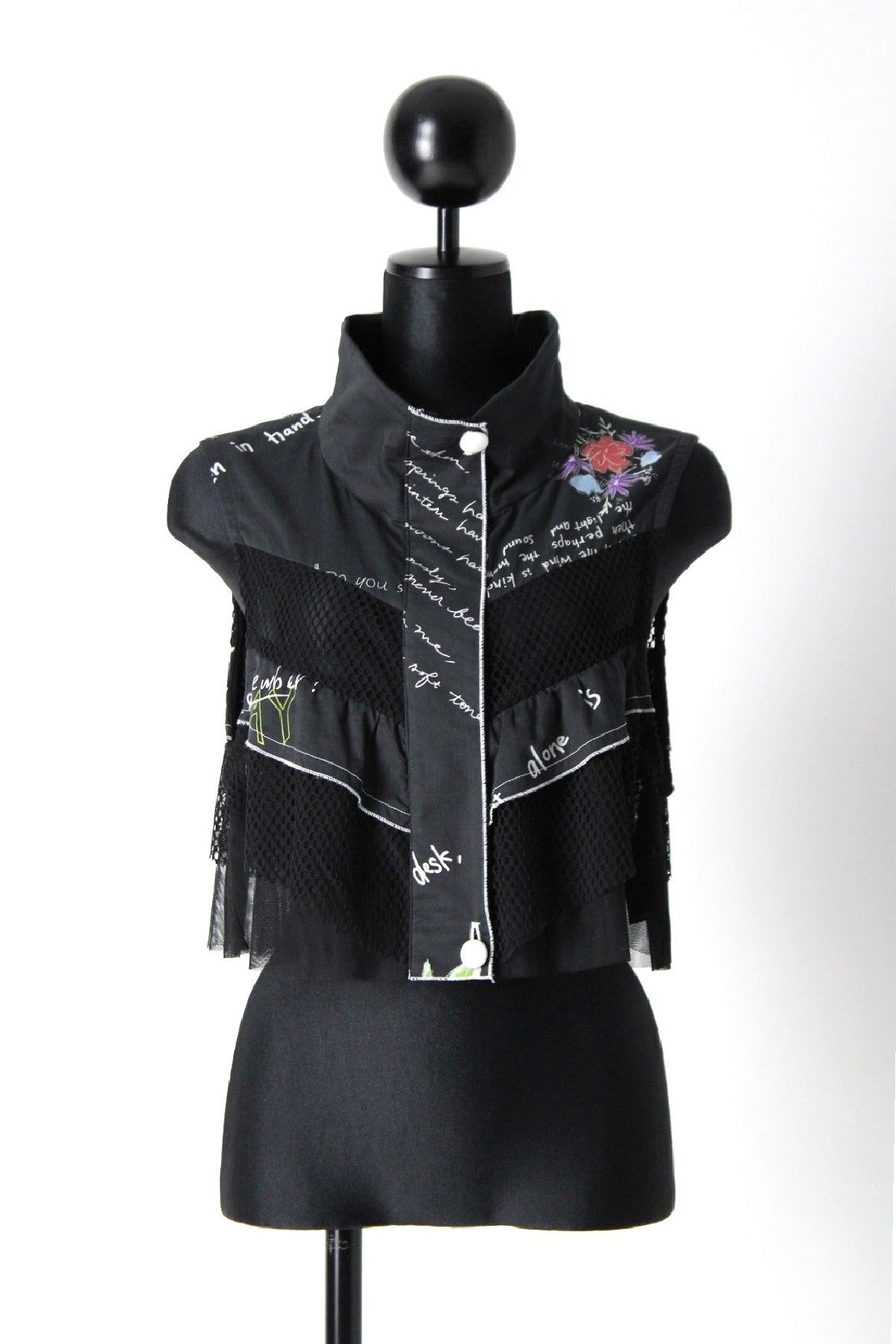 【エイココンドウ】タグ付き♡パワーネット パッチワークチュニック 変形 シアー黒 EIKO NEW ARRIVALS – eternallyblaze