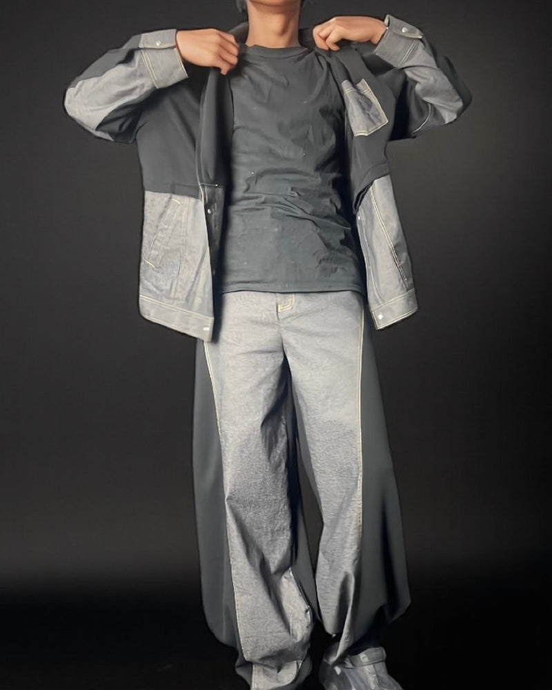 Eternal City ファー付 デザインジャケット ウール混 M〜L相当美品 Traditional Weatherwear トラディショナルウェザーウェア