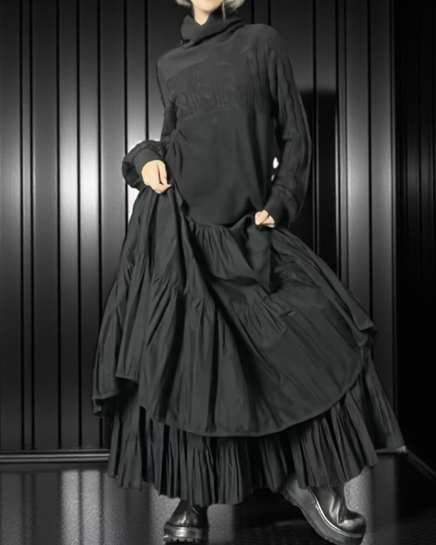 極美品 Black＆White 刺繍 フラッグデザイン ニット セール】サイドライン ロゴ刺繍 ニットプルオーバー MY2101