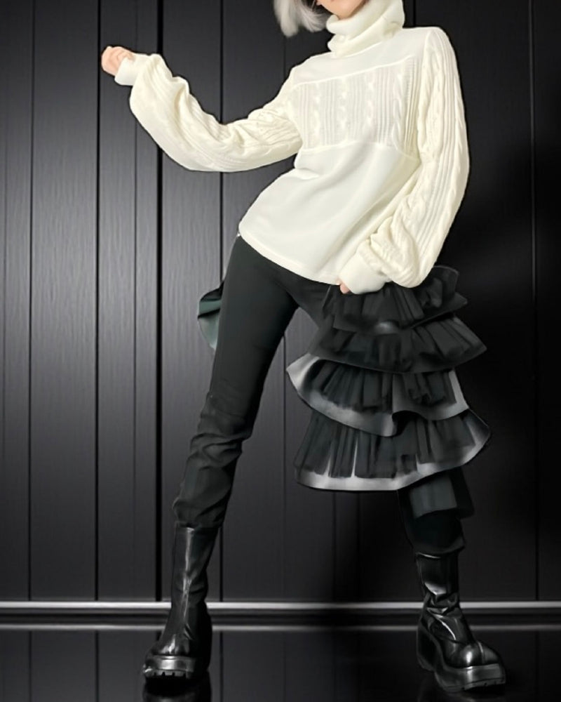 お値下げ中‼️mmeeme Feather like ensemble tops黒 KNIT-3556051 – eternallyblaze